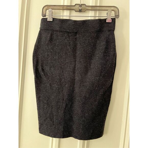 Krimson and Klover charcoal gray merino wool skirt S - Picture 1 of 4